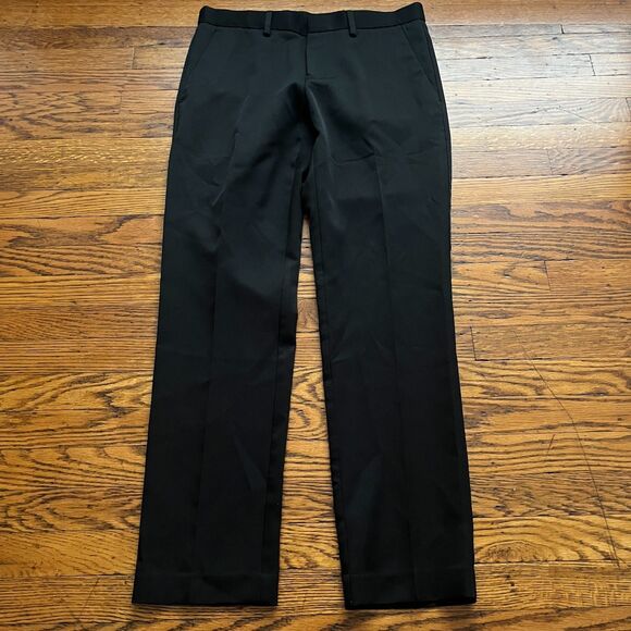 Perry Ellis Portfolio Very Slim Slacks Black Mens 32x30 Dress Pants Trousers - Picture 1 of 9